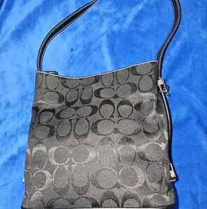Coach Black Signature Shoulder Bag